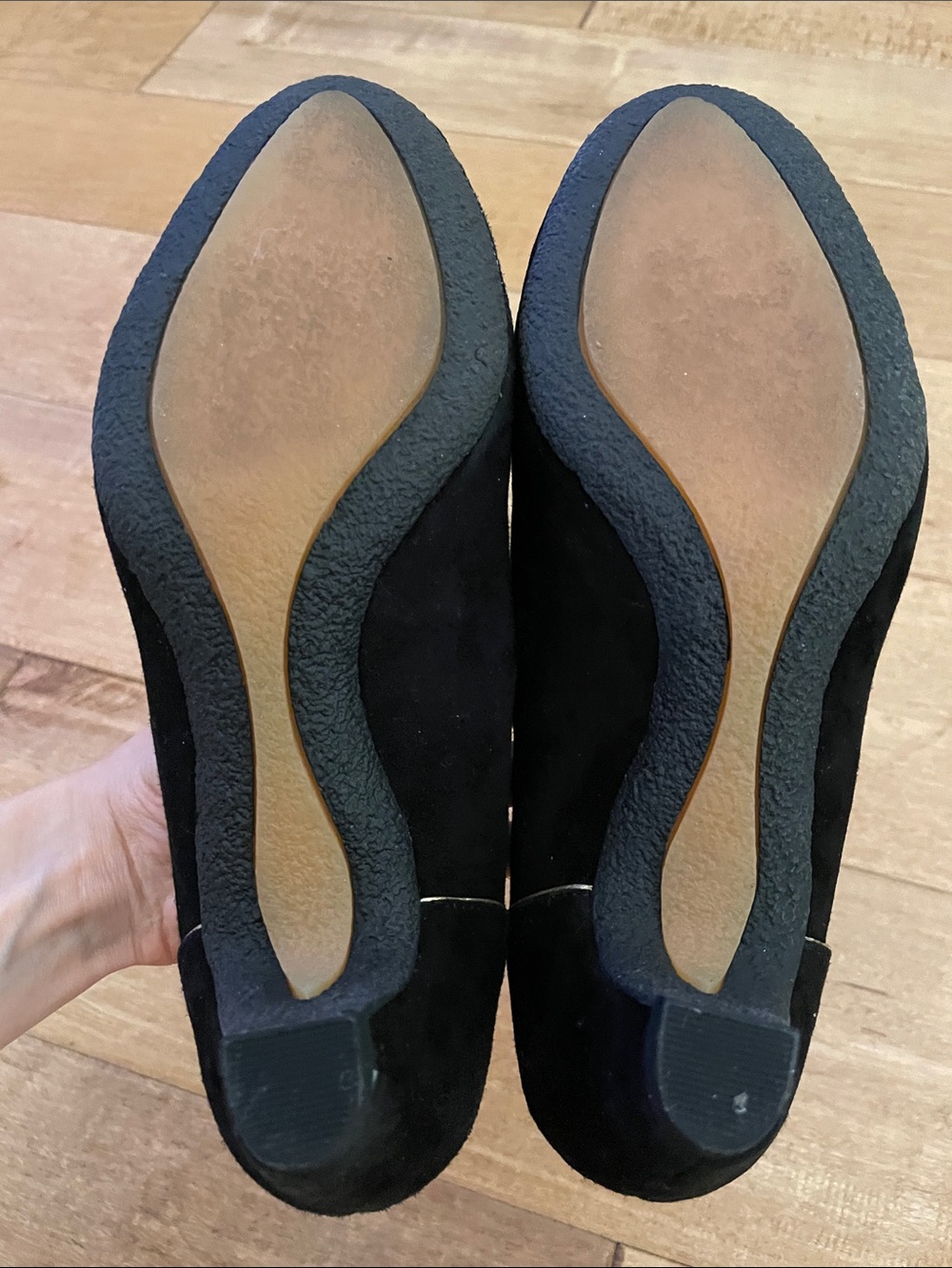 Sam Edelman Black Suede Women's Bow Block Heel Pumps - Picture 5 of 7